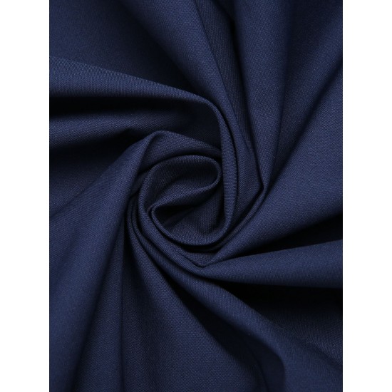 Dark Blue Gray  Solid Umbrella Skirt