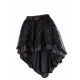  Mesh Ruffles Hem High Low Skirt