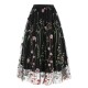  Floral Embroidered Mesh Skirt