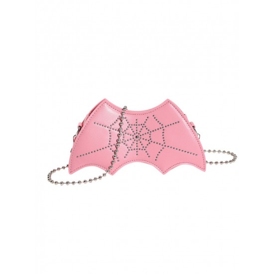 Halloween Diamond Spider Web Bat Shape Bag