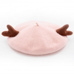  Solid Antlers Wool Berets