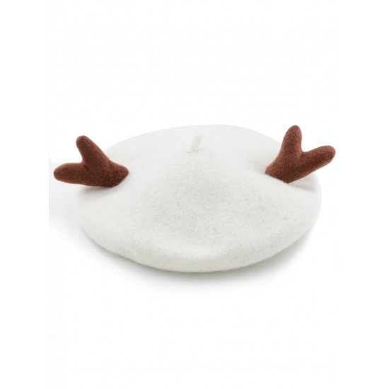  Solid Antlers Wool Berets